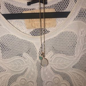 🌕Moonstone and aqua calcite genuine stones w gold